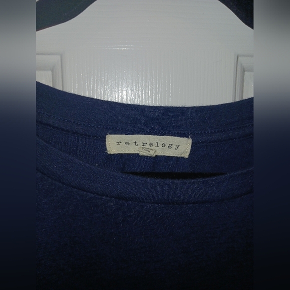 Blue Ruffle Sleeve Tee - Picture 3 of 4